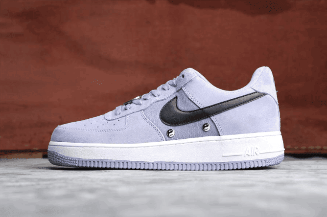 Nike Air Force 1 Have A Nike Day淡紫黑外星人 耐克真标带半码空军一号全掌air sole气垫网布透气货号：BQ8273-400