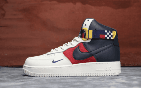 Nike Air Force 1 Nautical Redux红白蓝 耐克真标世界杯航海板鞋 货号：AR5395-100