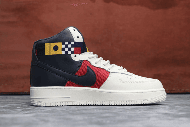 Nike Air Force 1 Nautical Redux红白蓝 耐克真标世界杯航海板鞋 货号：AR5395-100