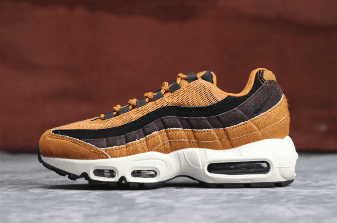 Nike Air Max 95 LX炫彩马毛棕色 耐克子弹95系列公司级高品质内置棕色气垫 货号：AA1103-200