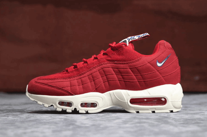 Nike Air Max 95 TT酒红 耐克公司级95系列子弹串标内置大酒红气垫 货号：AJ1844-600