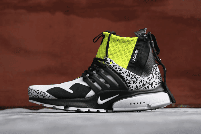 Nike Air Presto Mid Acronym白绿黑 耐克真标联名系列机能拉链高品质 货号：AH7832-100