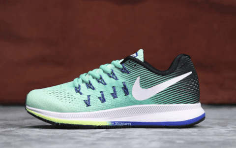 Nike Air Zoom Pegasus 33翡翠绿 耐克真标高品质女鞋登月33代户外运动跑步鞋 货号：831356-304