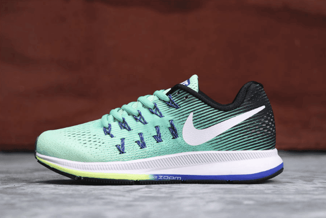 Nike Air Zoom Pegasus 33翡翠绿 耐克真标高品质女鞋登月33代户外运动跑步鞋 货号：831356-304