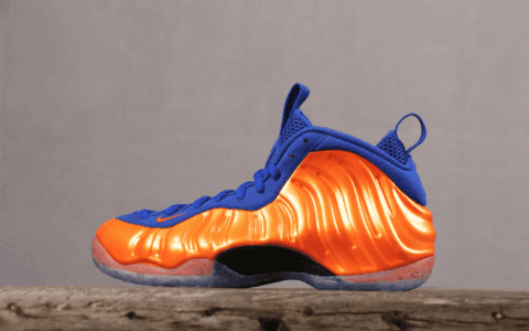 Nike Air Foamposite One“Knicks”橙蓝 耐克纯原真碳尼克斯喷泡 货号：314996-801