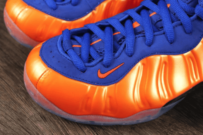 Nike Air Foamposite One“Knicks”橙蓝 耐克纯原真碳尼克斯喷泡 货号：314996-801