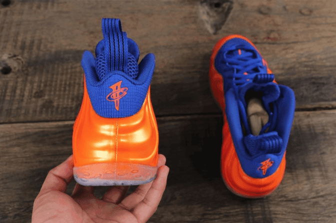 Nike Air Foamposite One“Knicks”橙蓝 耐克纯原真碳尼克斯喷泡 货号：314996-801