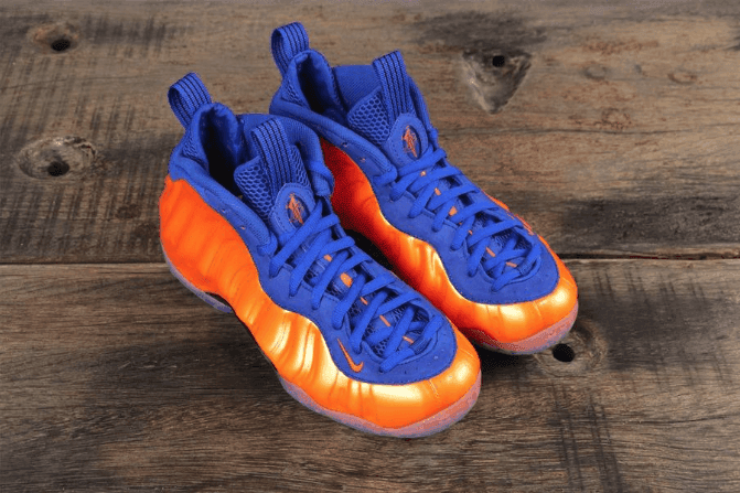 Nike Air Foamposite One“Knicks”橙蓝 耐克纯原真碳尼克斯喷泡 货号：314996-801