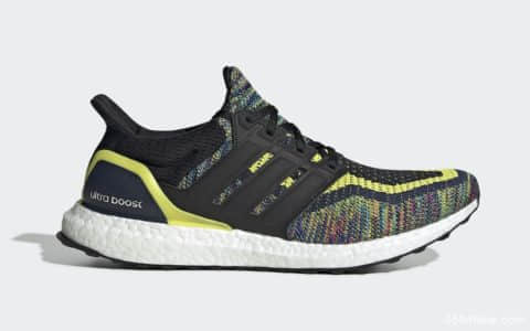 阿迪达斯Adidas Ultra Boost全新配色来袭采用了多彩色的Primeknit拼接！ 货号：EG8106