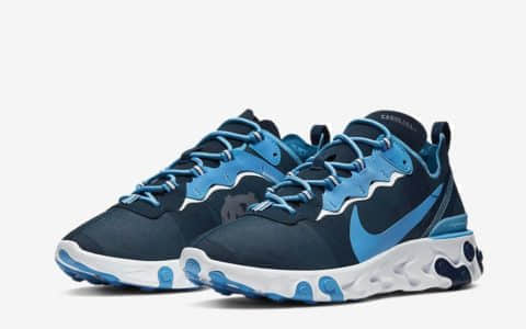 北卡配色的Nike React Element 55谍照曝光！