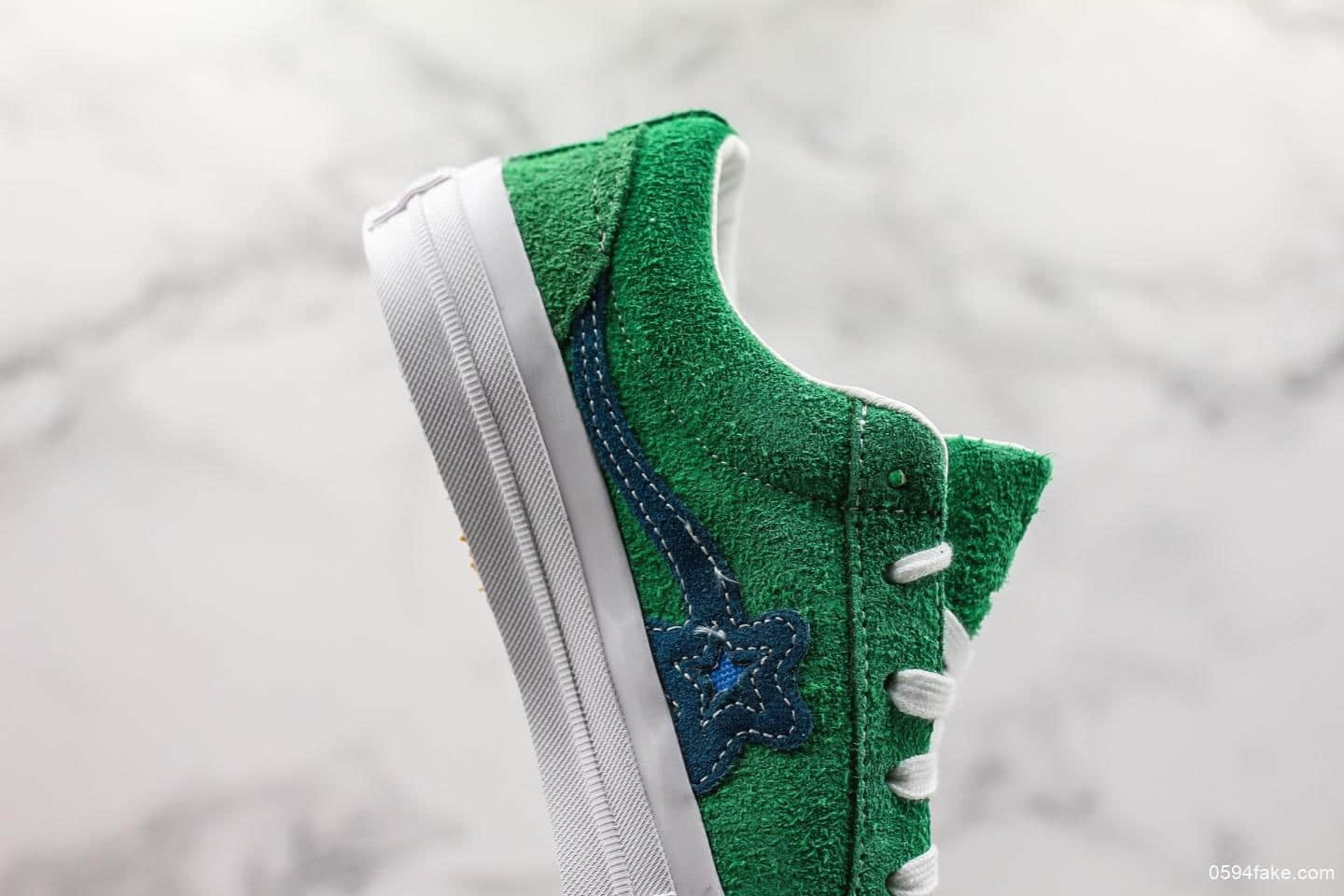 匡威Converse One Star Ox Golf Le Fleur小花联名款稀有配色低帮硫化板鞋原盒真标原厂麂皮结构 货号：160322C