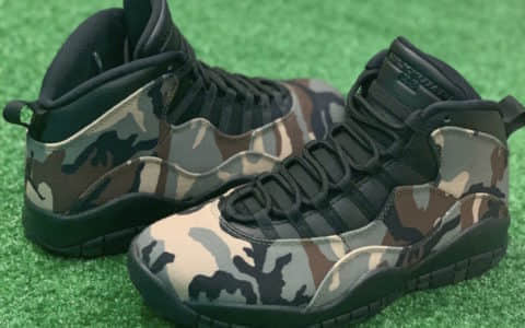 迷彩配色+军用布料！这双Air Jordan 10“Camo”绝对有型！预计将于8月31号发售！ 货号：310805-200