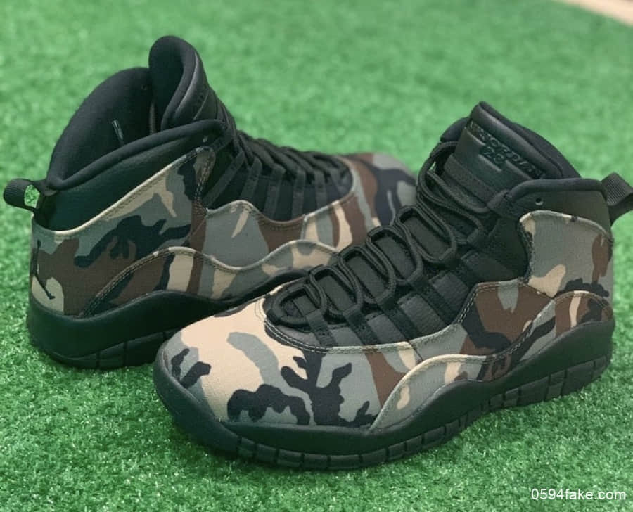 迷彩配色+军用布料！这双Air Jordan 10“Camo”绝对有型！ 货号：310805-200