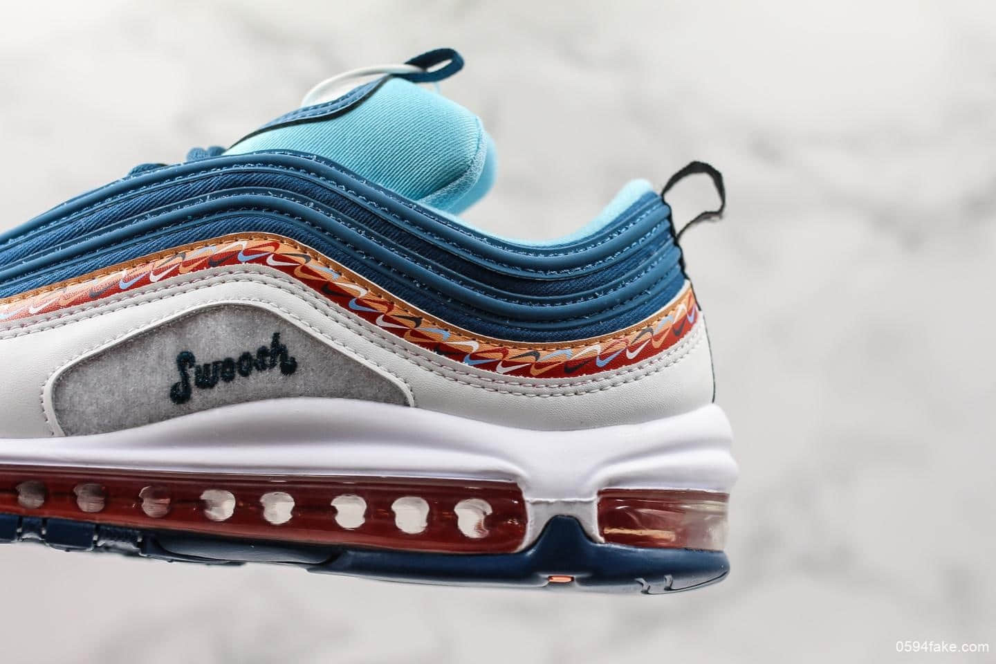 耐克NIKE AIR MAX 97海外限定子弹头97气垫鞋公司级版本复古全掌气垫休闲运动鞋 货号：CQ4818-400