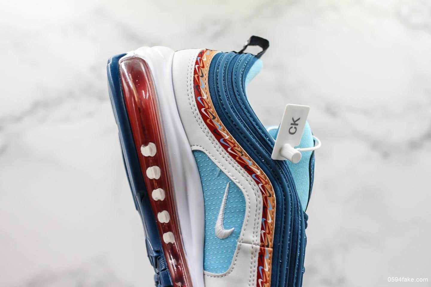 耐克NIKE AIR MAX 97海外限定子弹头97气垫鞋公司级版本复古全掌气垫休闲运动鞋 货号：CQ4818-400