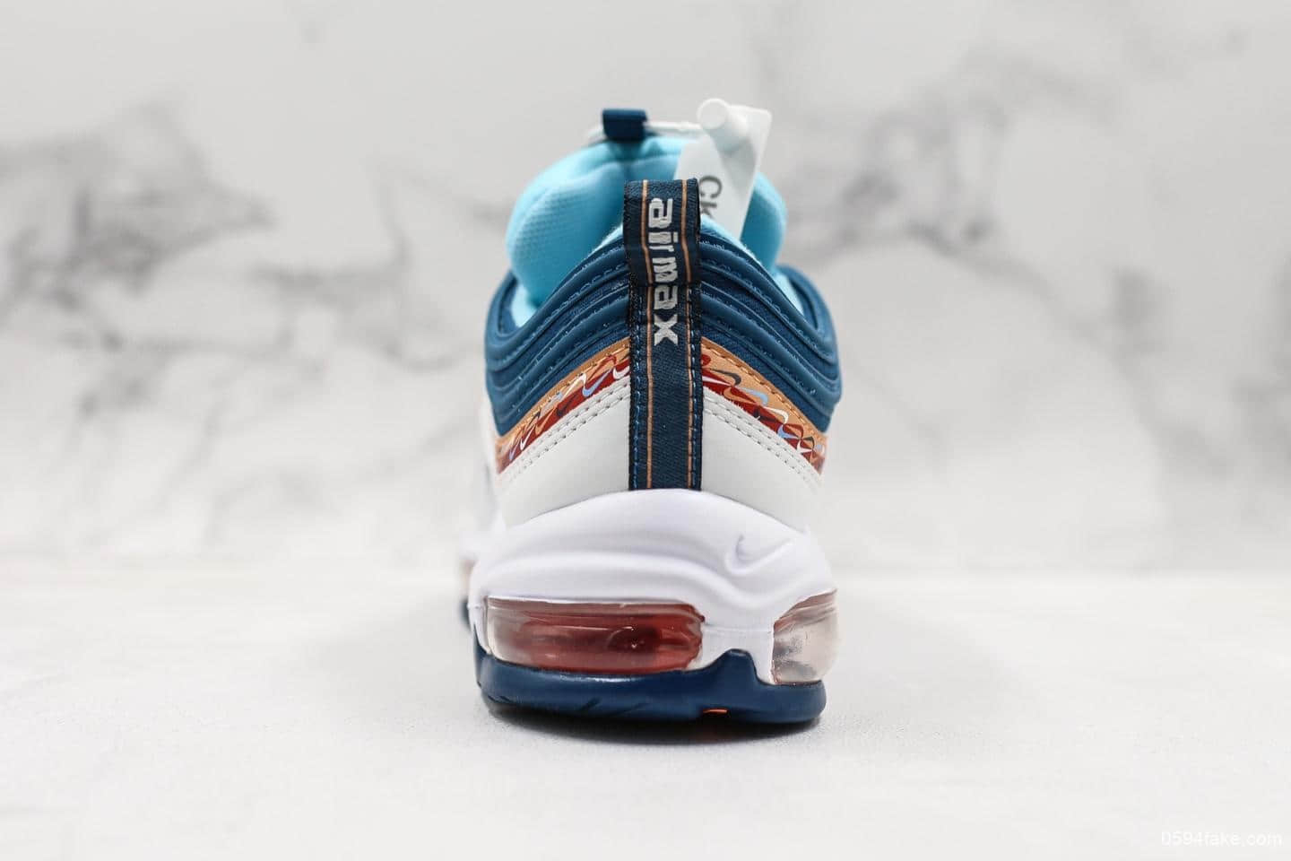 耐克NIKE AIR MAX 97海外限定子弹头97气垫鞋公司级版本复古全掌气垫休闲运动鞋 货号：CQ4818-400