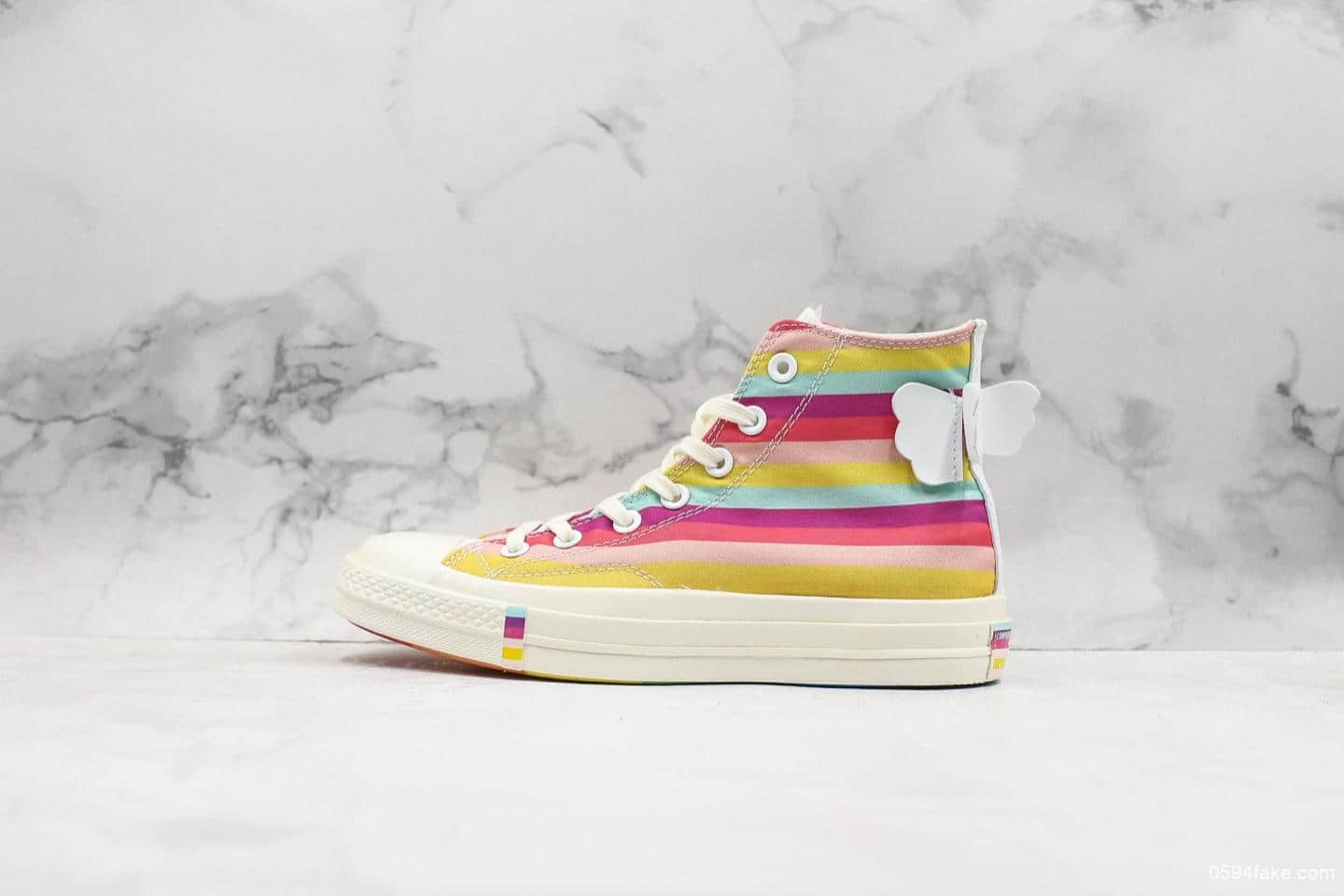 匡威CONVERSE Chuck Taylor 1970S经典三星标网红粉色翅膀正确软底蓝底原盒钢印鞋垫钢印全网目前唯一正确最高版本 货号：164666C