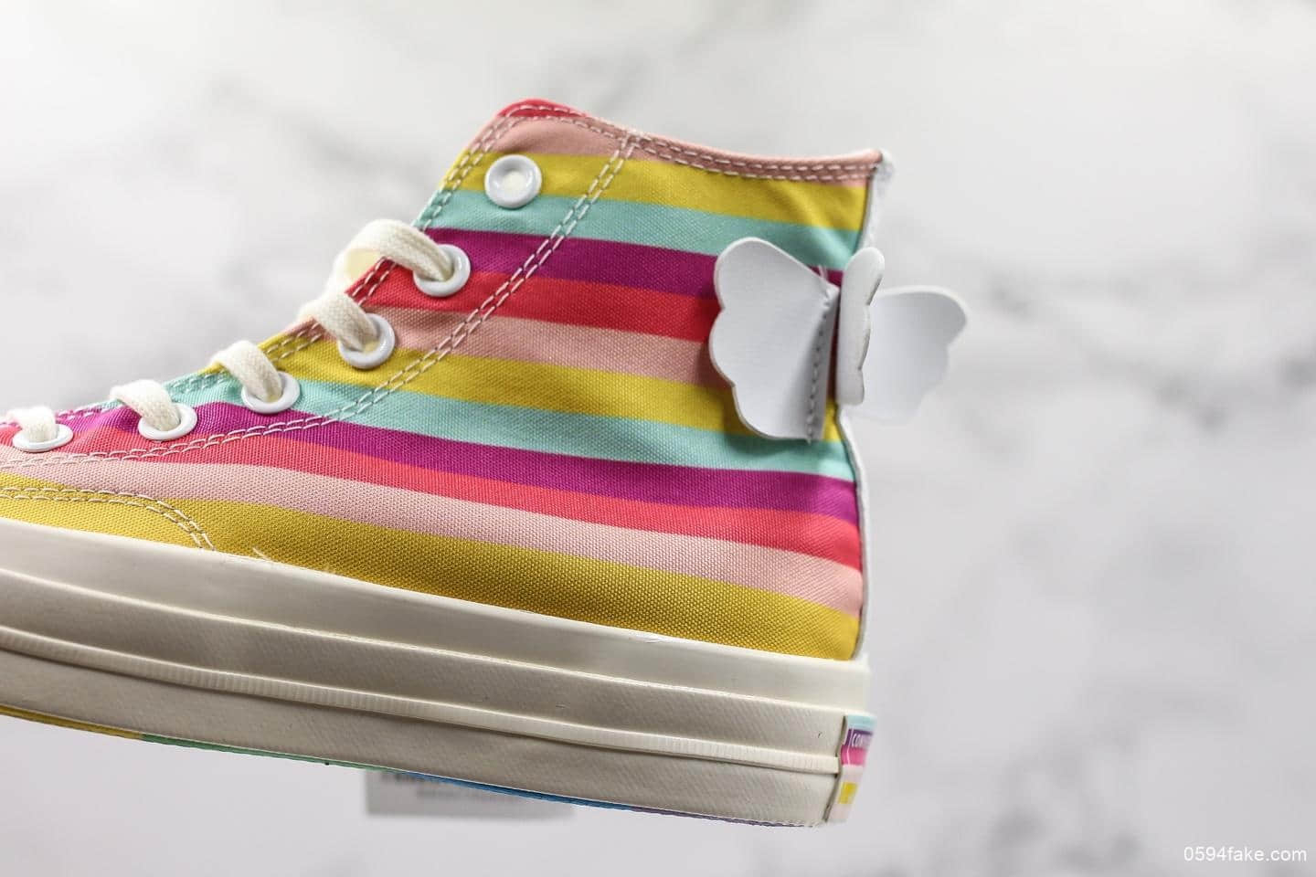 匡威CONVERSE Chuck Taylor 1970S经典三星标网红粉色翅膀正确软底蓝底原盒钢印鞋垫钢印全网目前唯一正确最高版本 货号：164666C