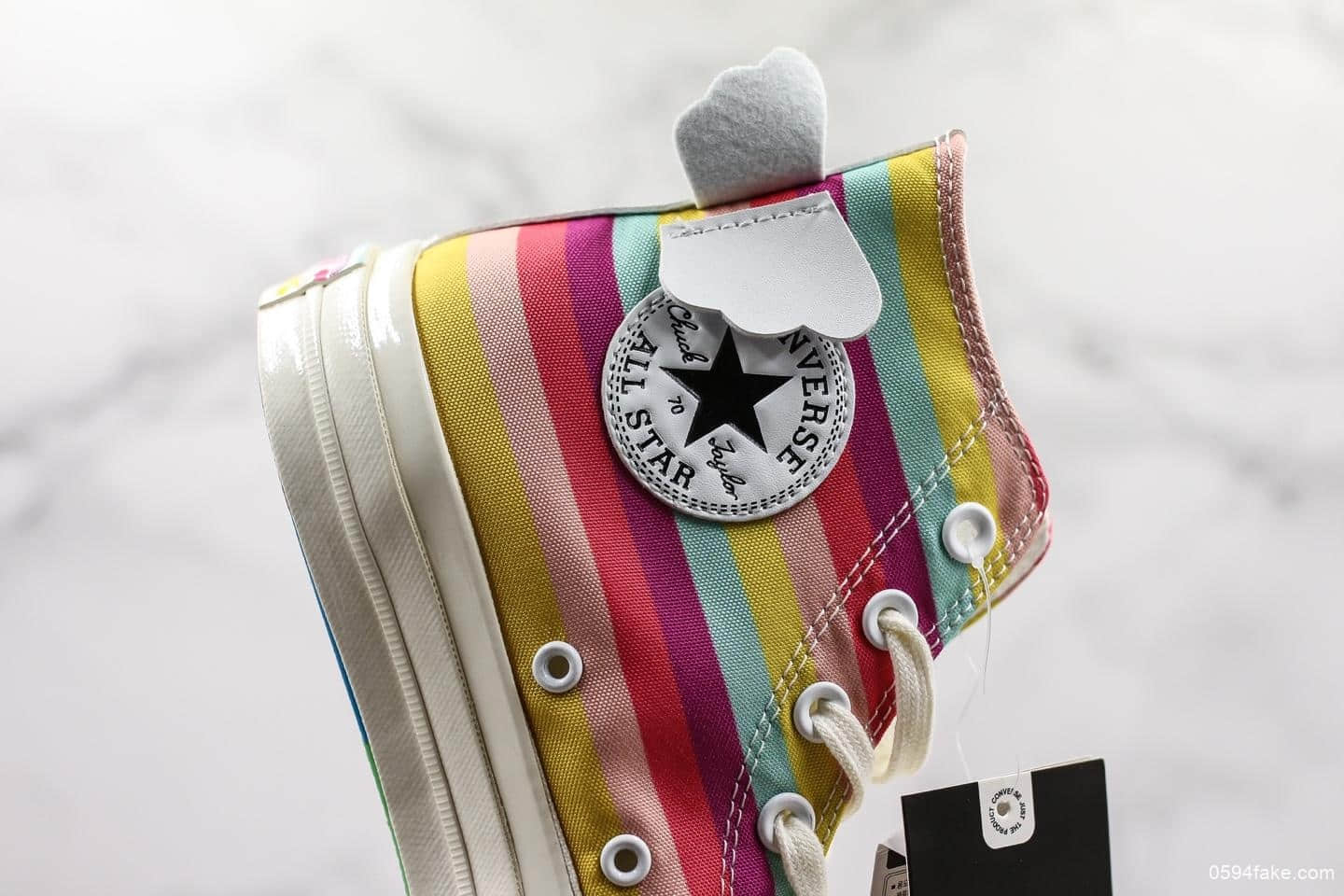 匡威CONVERSE Chuck Taylor 1970S经典三星标网红粉色翅膀正确软底蓝底原盒钢印鞋垫钢印全网目前唯一正确最高版本 货号：164666C