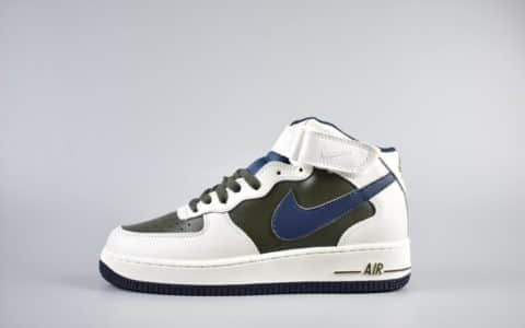 耐克Nike Air Force1 AF1 MID公司级空军一号经典高帮百搭休闲运动板鞋 货号：808789-100