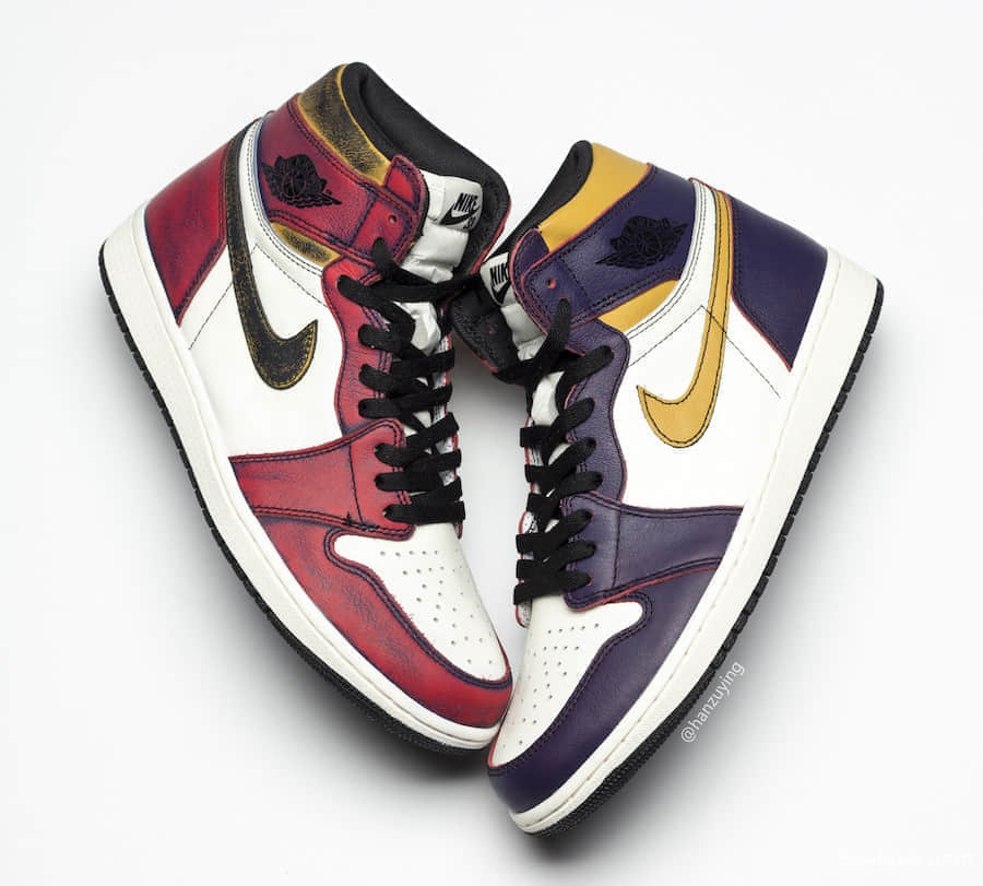 耐克联名乔丹高帮篮球鞋Nike SB x Air Jordan 1“LA to Chicago”即将补货！ 货号：CD6578-507