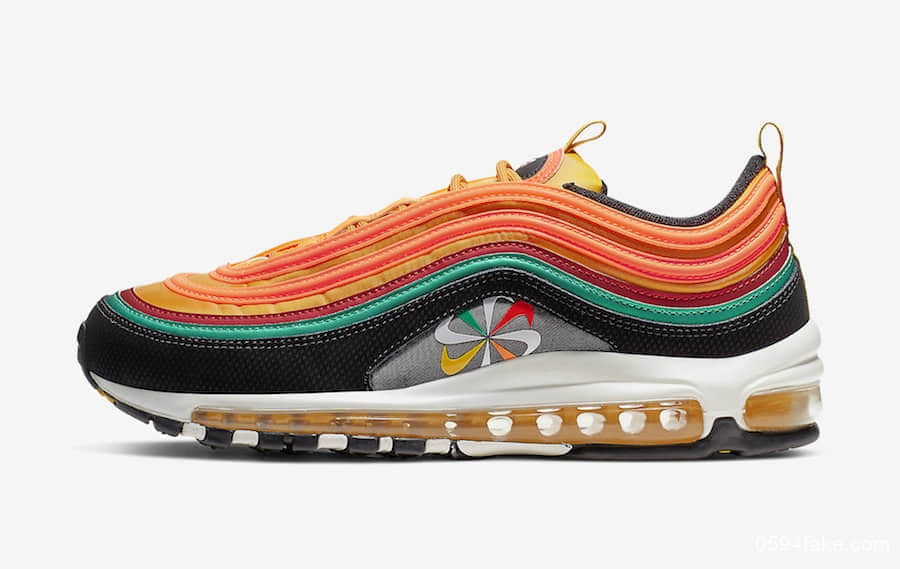 致敬Nike Sunburst经典标志！Nike Air Max 97“Sunburst”将于8月31日发售！ 货号：CK9399-001