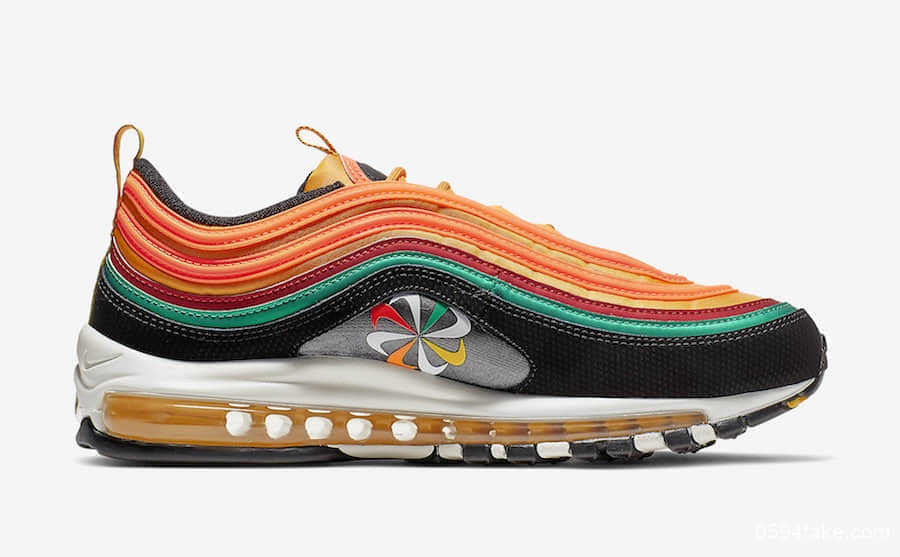 致敬Nike Sunburst经典标志！Nike Air Max 97“Sunburst”将于8月31日发售！ 货号：CK9399-001