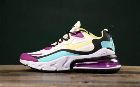 耐克Nike React Air Max 270公司级瑞亚高桥盾网纱系列机能半气垫跑步鞋 货号：AO4971-101