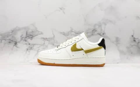 耐克Nike Air Force 1 Inside Out三方联名款公司级版本空军一号断勾黑黄低帮运动休闲板鞋 货号：BV0740-101