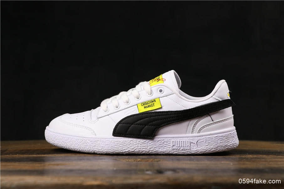 彪马联名款Chinatown Market x Puma Ralph Sampson Lo Black拉尔夫·桑普森系列低帮百搭休闲运动皮革板鞋公司级版本 货号：371089-01