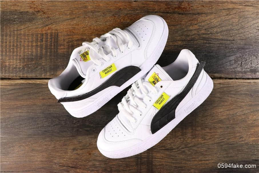 彪马联名款Chinatown Market x Puma Ralph Sampson Lo Black拉尔夫·桑普森系列低帮百搭休闲运动皮革板鞋公司级版本 货号：371089-01