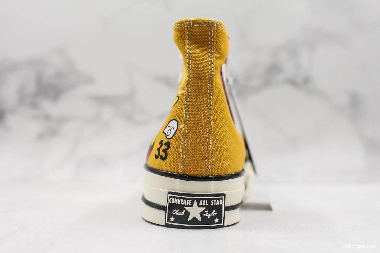 辛普森x Converse 1970s Hi匡威联名款手绘涂鸦公仔复古三星标正确蓝底原盒钢印真标硫化版本大几率过验帆布鞋