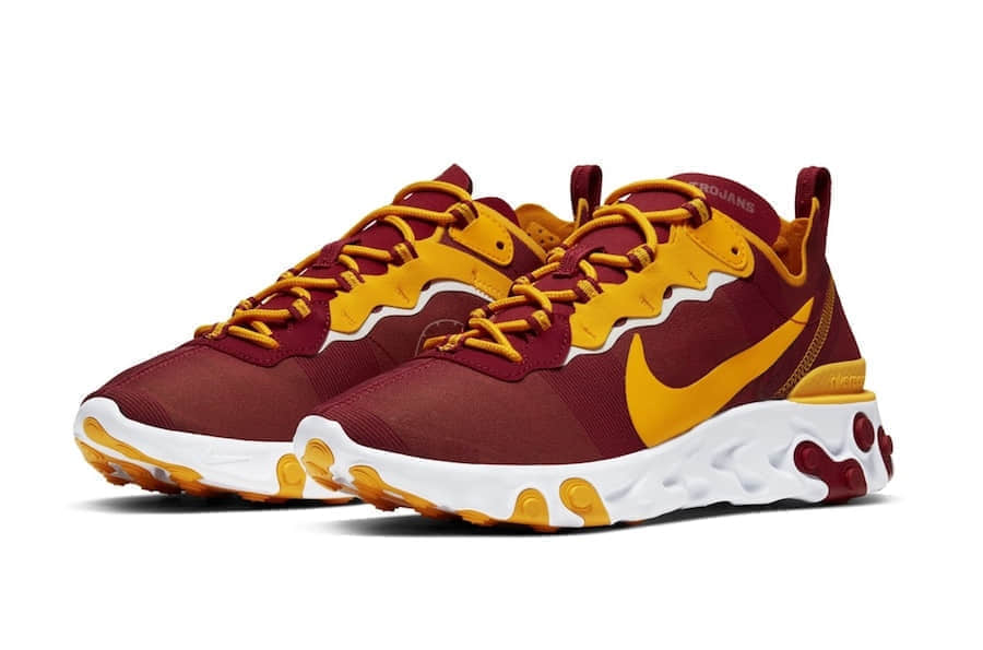 Nike React Element 55“USC”南加州大学配色来袭！