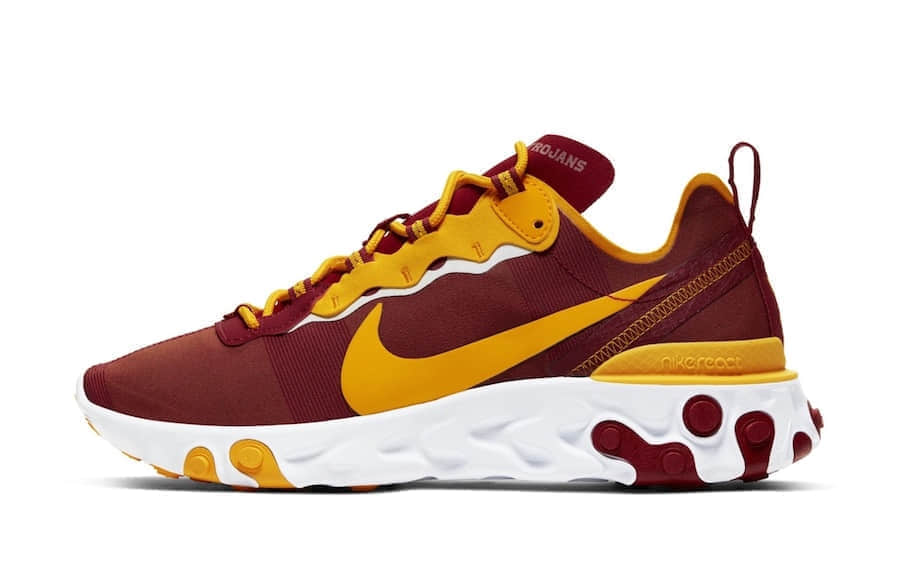 Nike React Element 55“USC”南加州大学配色来袭！