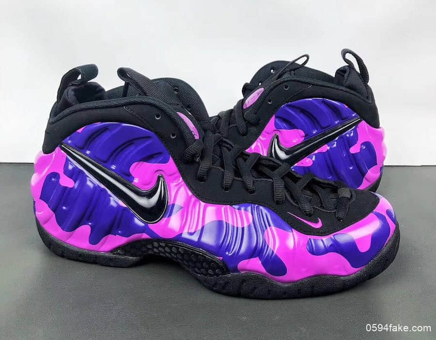 紫迷彩喷泡！酷炫十足！Nike Air Foamposite Pro“Purple Camo”后天发售！ 货号：624041-012