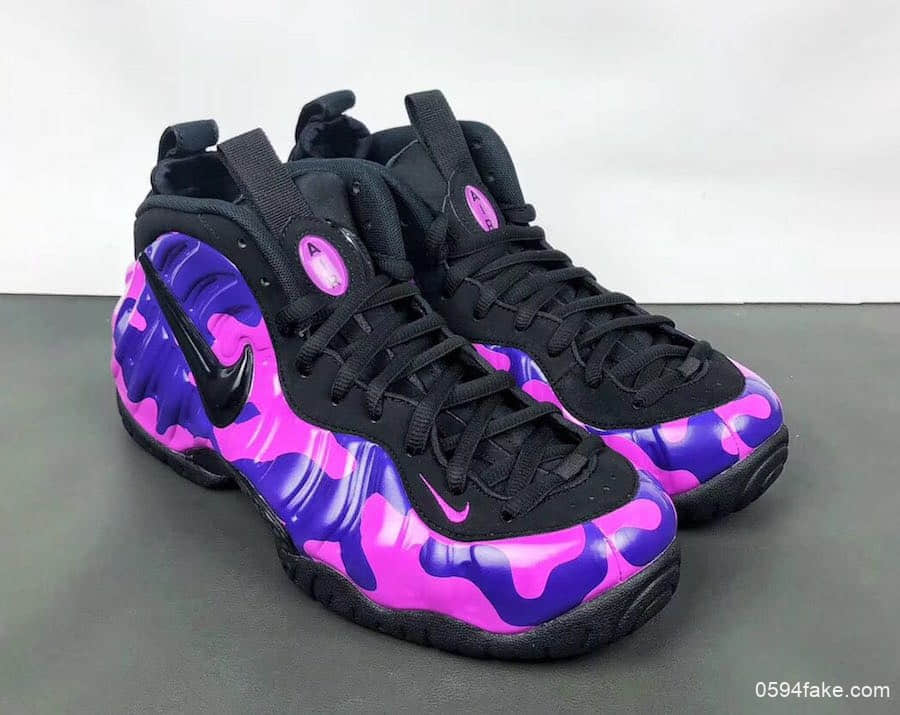 紫迷彩喷泡！酷炫十足！Nike Air Foamposite Pro“Purple Camo”后天发售！ 货号：624041-012