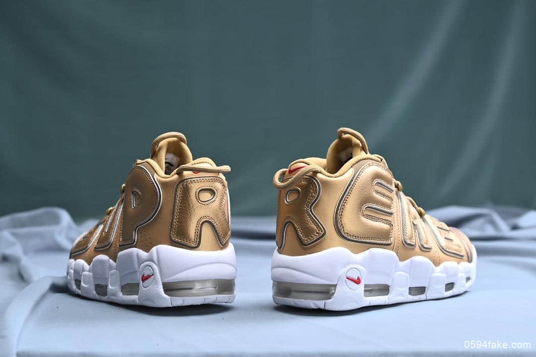 耐克Nike Air More Uptempo皮蓬经典高街百搭篮球鞋系列联名款真标原盒顶级小潘气垫头层牛巴革鞋面 货号：902290-700