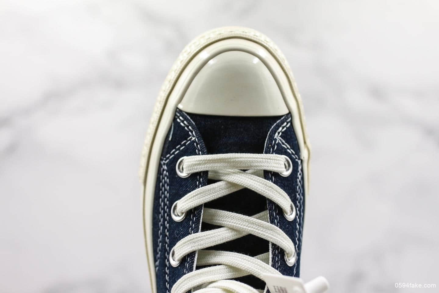 匡威Converse Chuck Taylor All Star 1970 OX Light denim blue真标硫化蓝底双围条版本复古三星标高帮运动硫化板鞋深蓝丹宁牛仔 货号：165647C