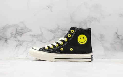 匡威CONVERSE Chuck Taylor 1970s美国官网定制最新笑脸款经典三星标正确软底蓝底原盒钢印鞋垫钢印全网目前唯一正确最高版本大几率过验侧标完美细节到位全新工艺升级