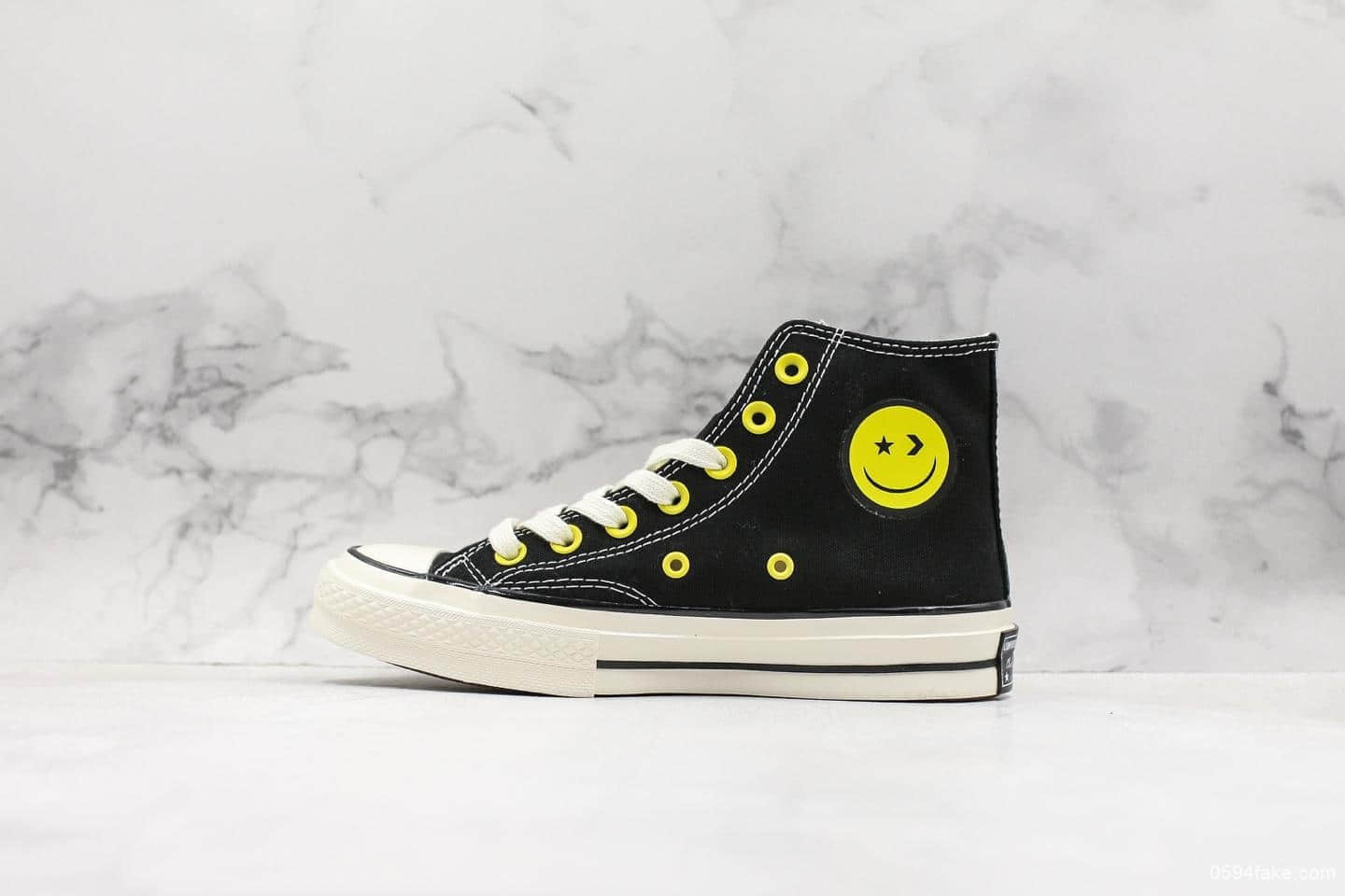 匡威CONVERSE Chuck Taylor 1970s美国官网定制最新笑脸款经典三星标正确软底蓝底原盒钢印鞋垫钢印全网目前唯一正确最高版本大几率过验侧标完美细节到位全新工艺升级