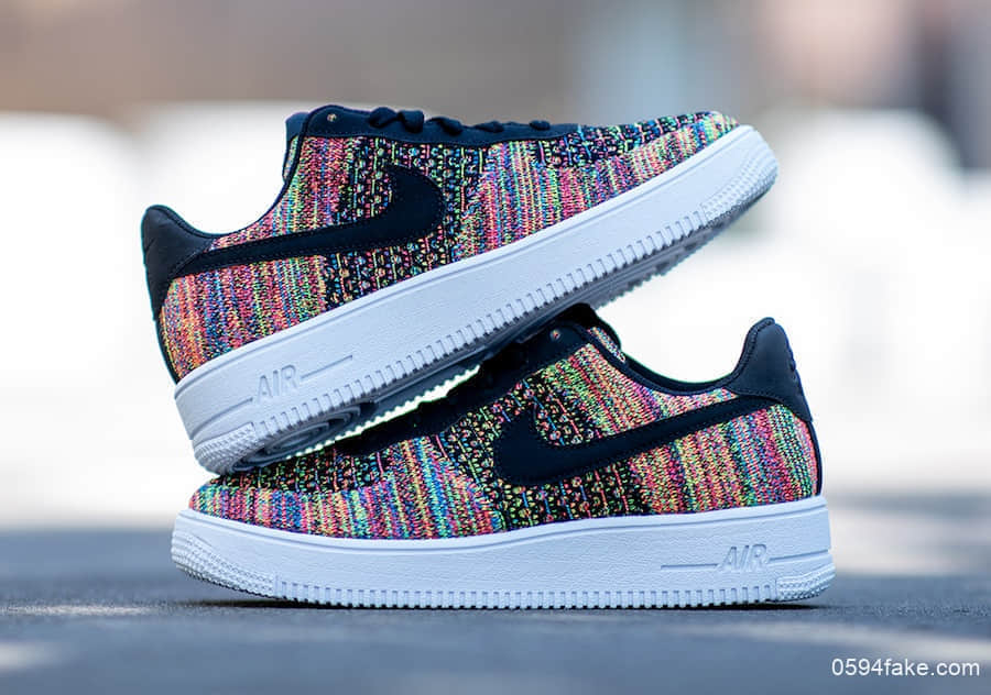 Nike Air Force 1 Flyknit 2.0这个新配色简直让人眼花缭乱！ 货号：BV0063-002