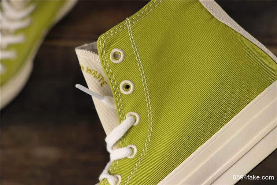 匡威Converse Chuck Taylor All Star 1970 Renew Initiative Hi真标硫化蓝底复古三星标高帮运动硫化板鞋牛油果绿 货号：165421C