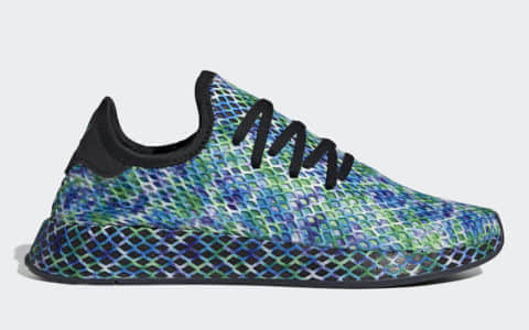 adidas Deerupt新配色释出！蓝绿色鞋面看起来超梦幻！ 货号：EE5671
