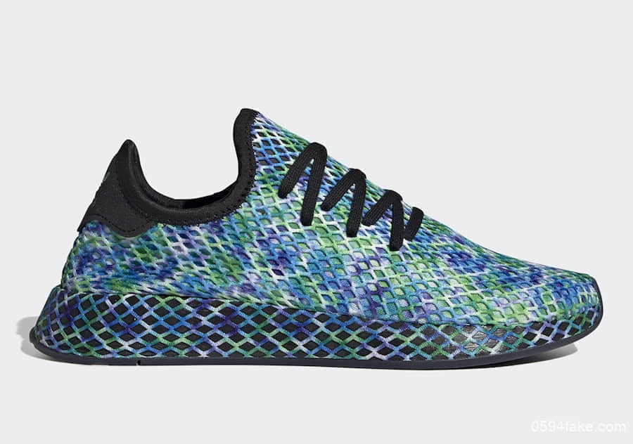 adidas Deerupt新配色释出！蓝绿色鞋面看起来超梦幻！ 货号：EE5671