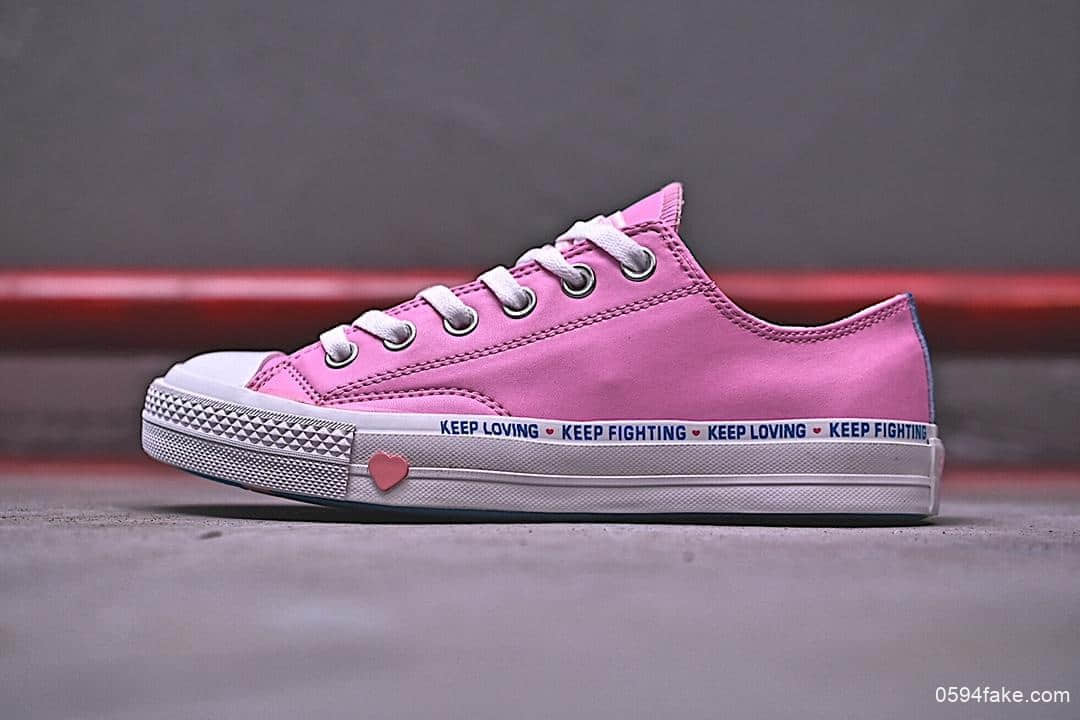 匡威Converse Chuck 70 Low Top Love Graphic 1970真标硫化蓝底低帮头层皮硫化百搭运动板鞋正确硅蓝PU中底顶级硫化工艺原鞋开模 货号：164559C