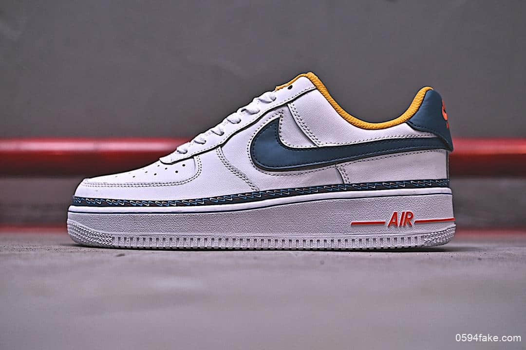 耐克Nike Air Force 1'07 Lv8公司级版本空军一号串标休闲板鞋内附红蓝两幅鞋带内置气垫 货号：CD7339-100