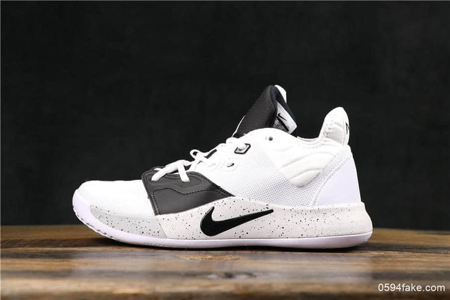 耐克Nike PG3 EP保罗三代公司级黑白斑点实战篮球鞋原鞋开模原标原盒 货号：AQ2607-101