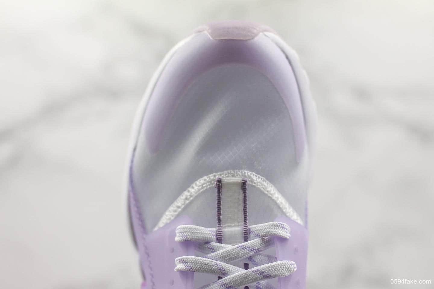 耐克Nike Air Huarache Run Premium 4代华莱士复古慢跑鞋公司级版本紫色网纱半透明新款配色 货号：875868-005