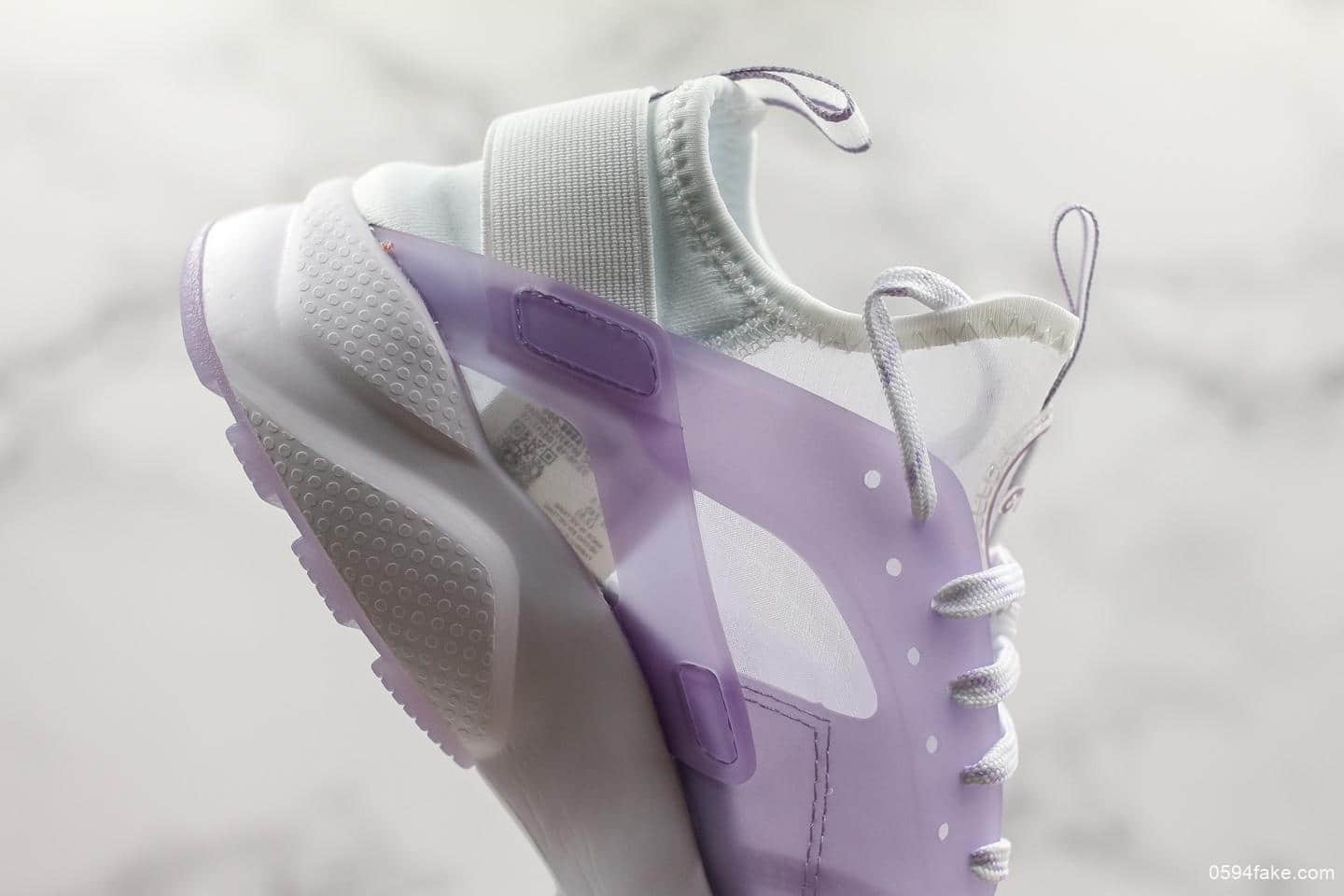 耐克Nike Air Huarache Run Premium 4代华莱士复古慢跑鞋公司级版本紫色网纱半透明新款配色 货号：875868-005