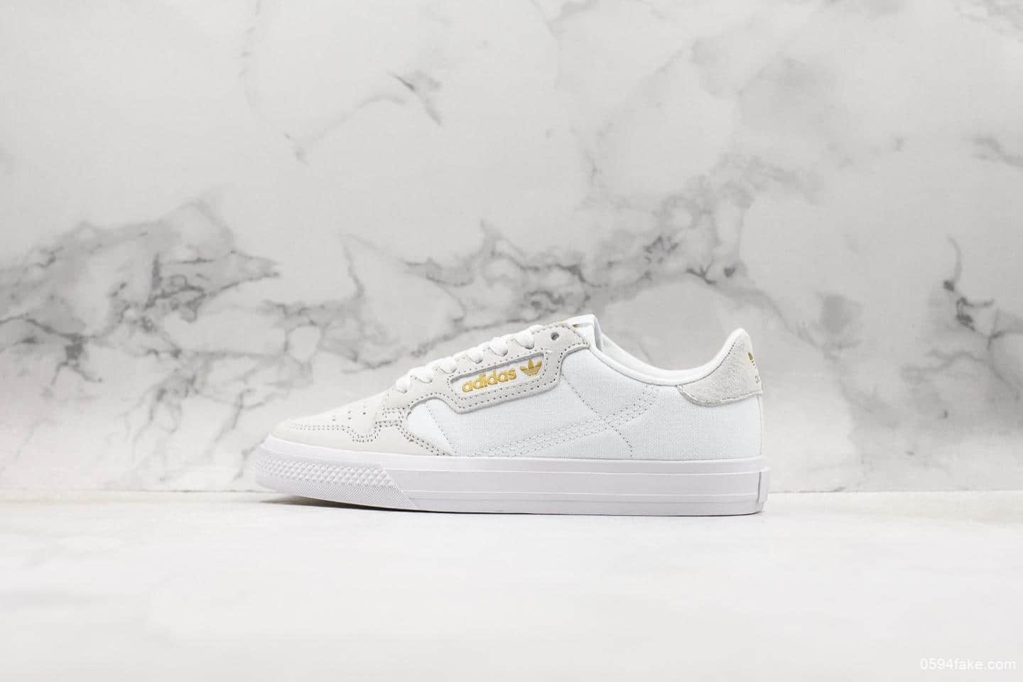 阿迪达斯Adidas Continental Vulc公司级版本开口笑系列二代校园潮鞋原材料中底材质采用进口猪八帆布材质欧斯莱组合乳胶鞋垫脚感柔软饱满舒适